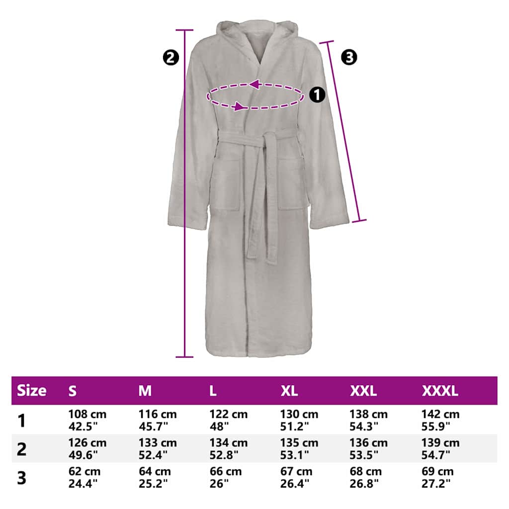 Peignoir KINN gris L coton