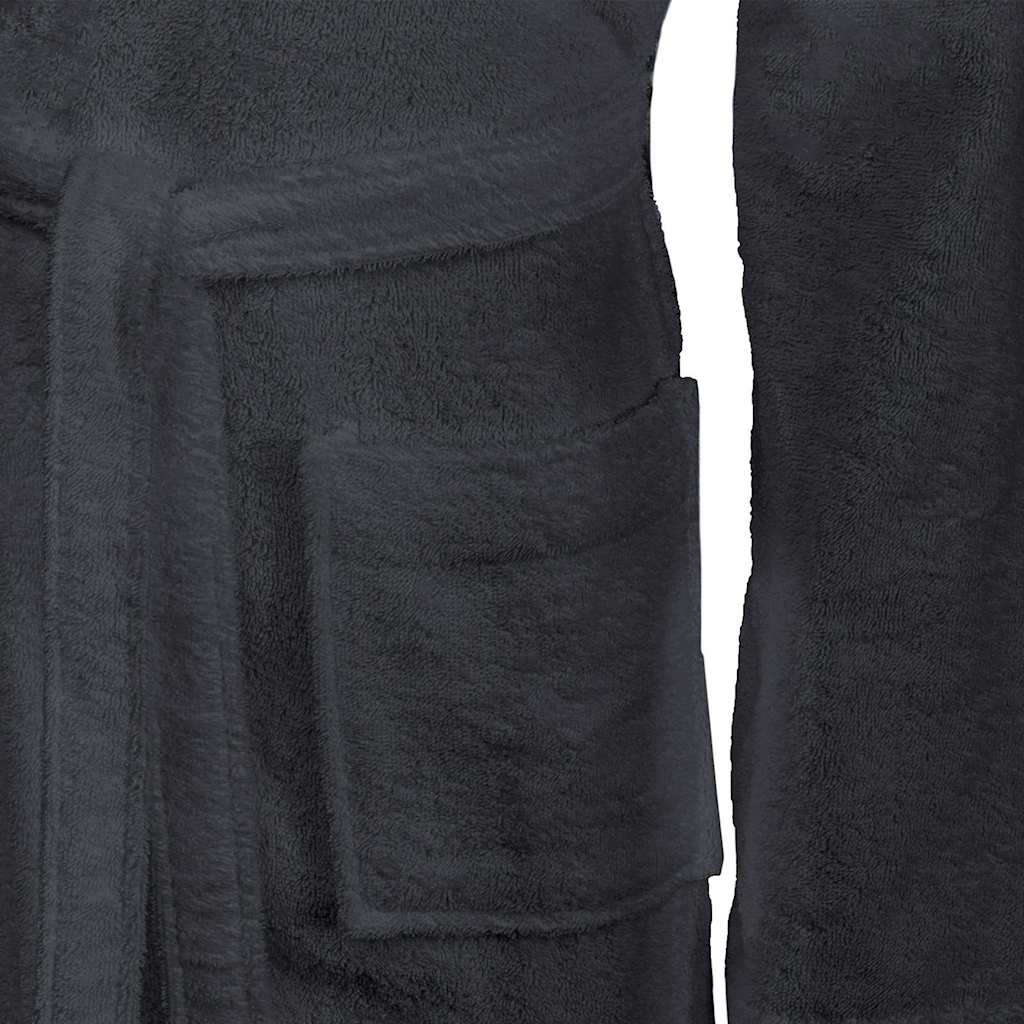Bademantel KINN Anthrazit XL Baumwolle
