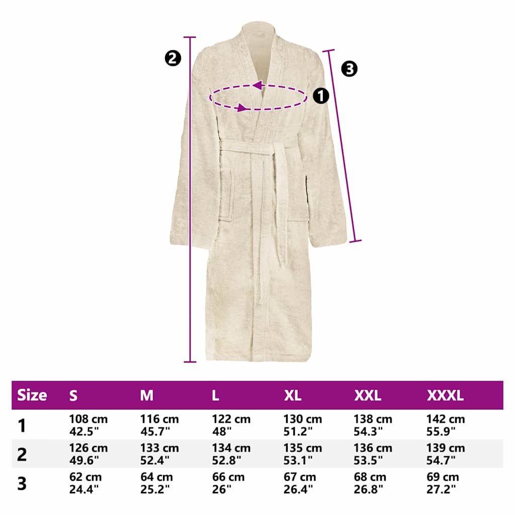 Peignoir KINN crème XXL coton