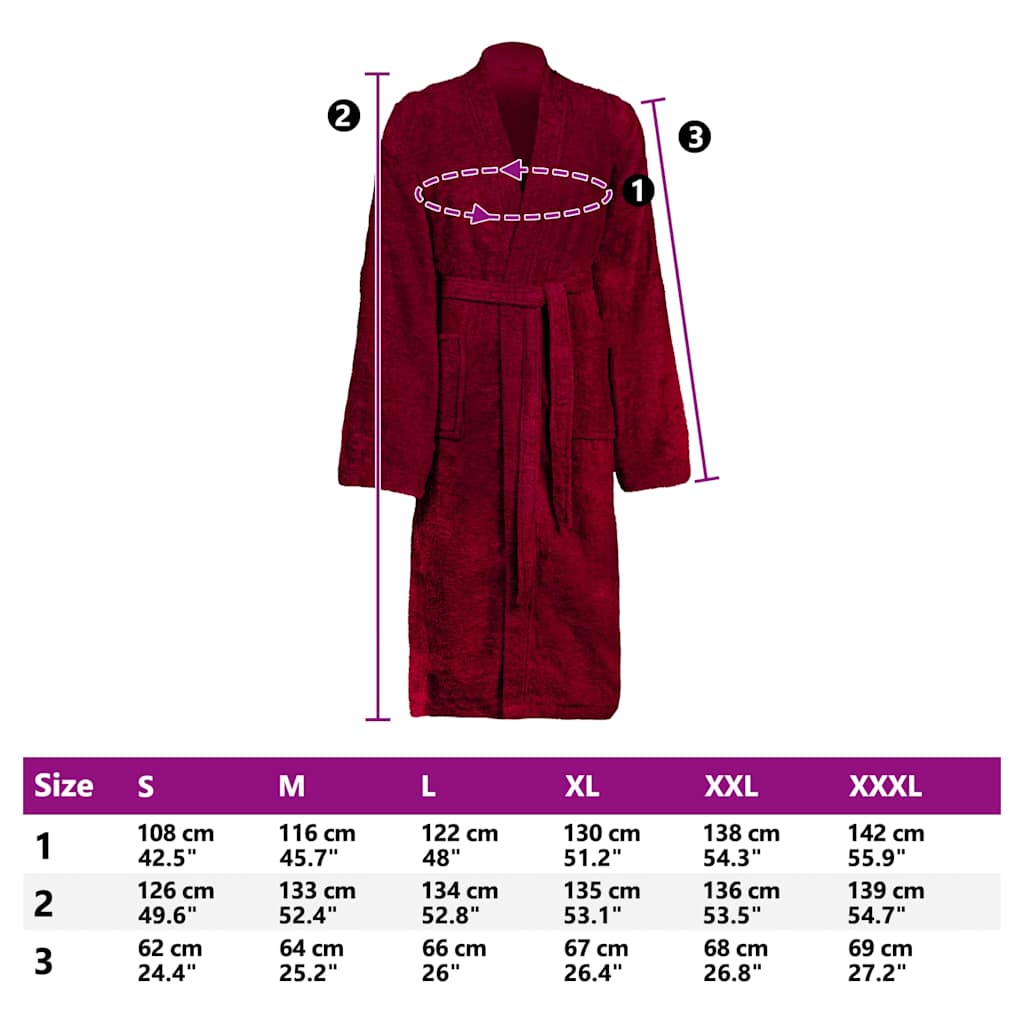 Bathrobe CHIN Red M Cotton