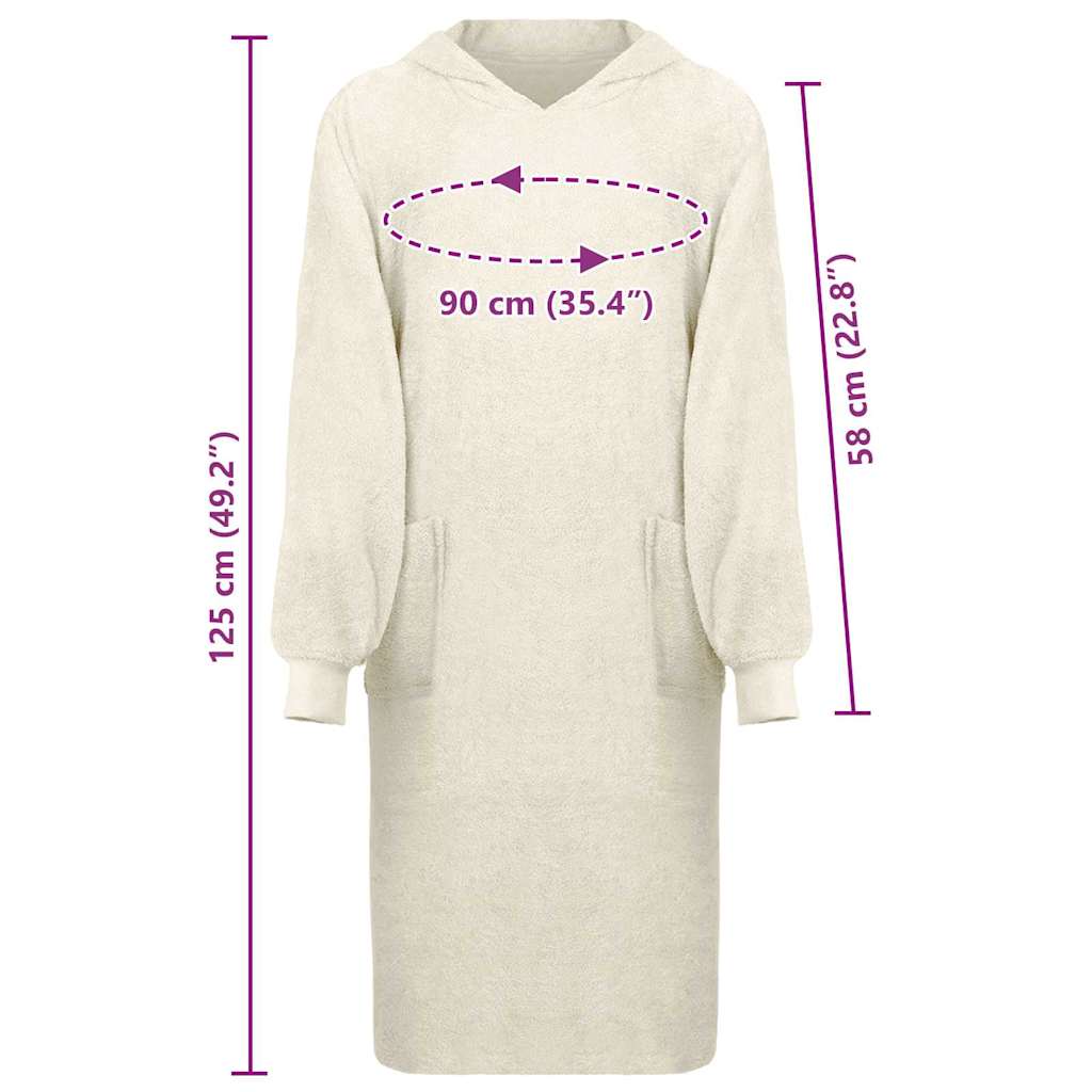 Sweat à capuche couverture KINN Crème XL Coton