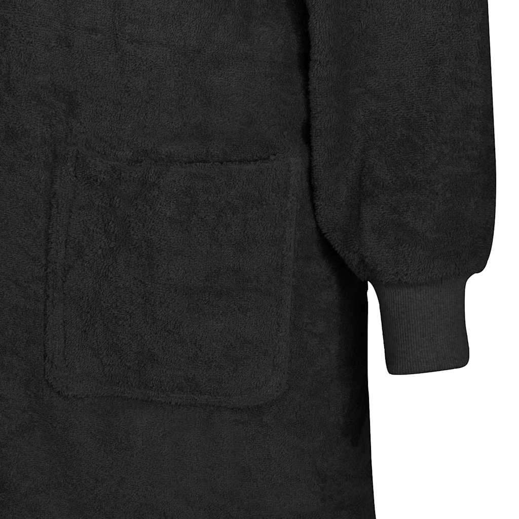 Sweat à capuche couverture KINN Noir XXL Coton