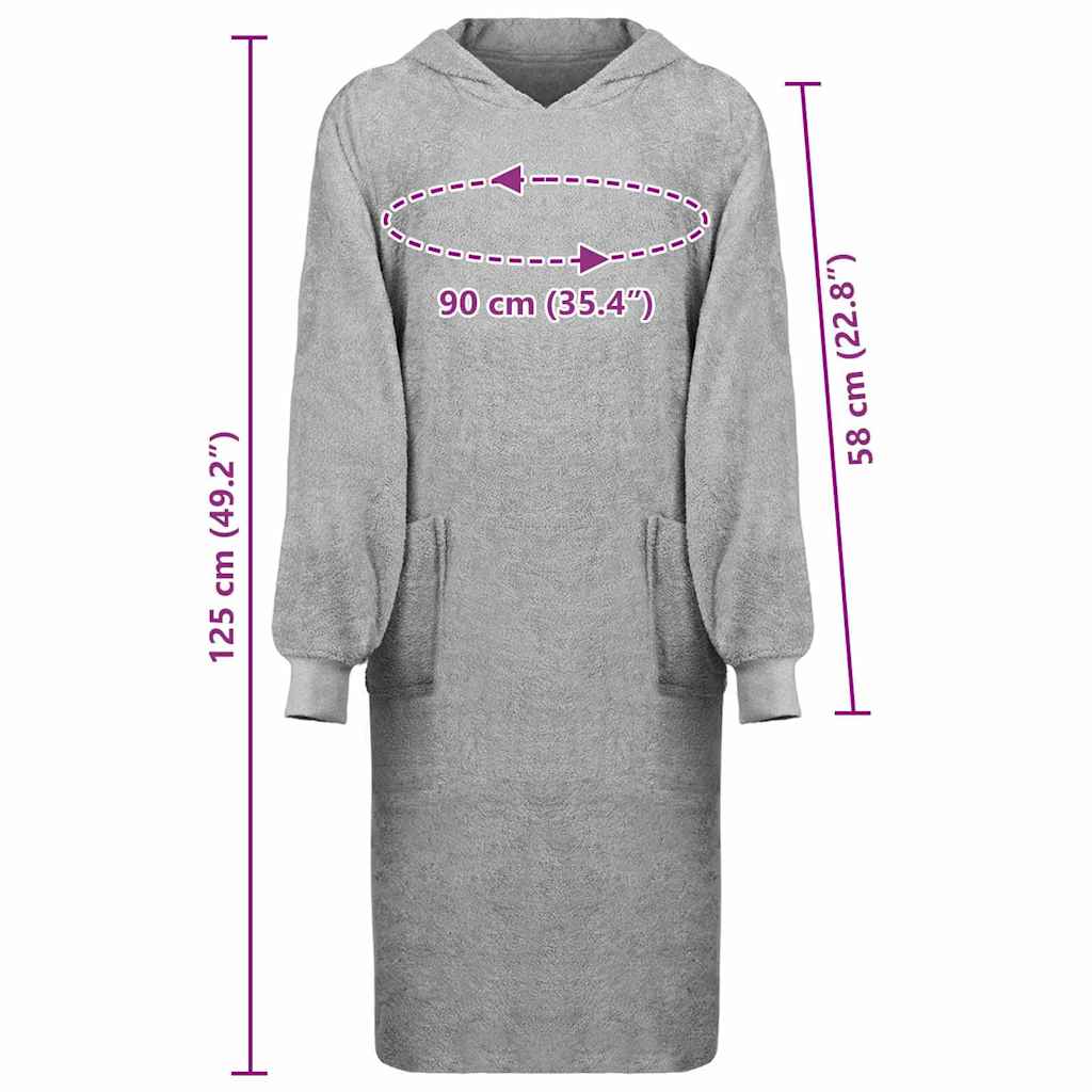 Decken-Hoodie KINN Grau XL Baumwolle