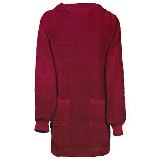 Decken-Hoodie KINN Rot L Baumwolle