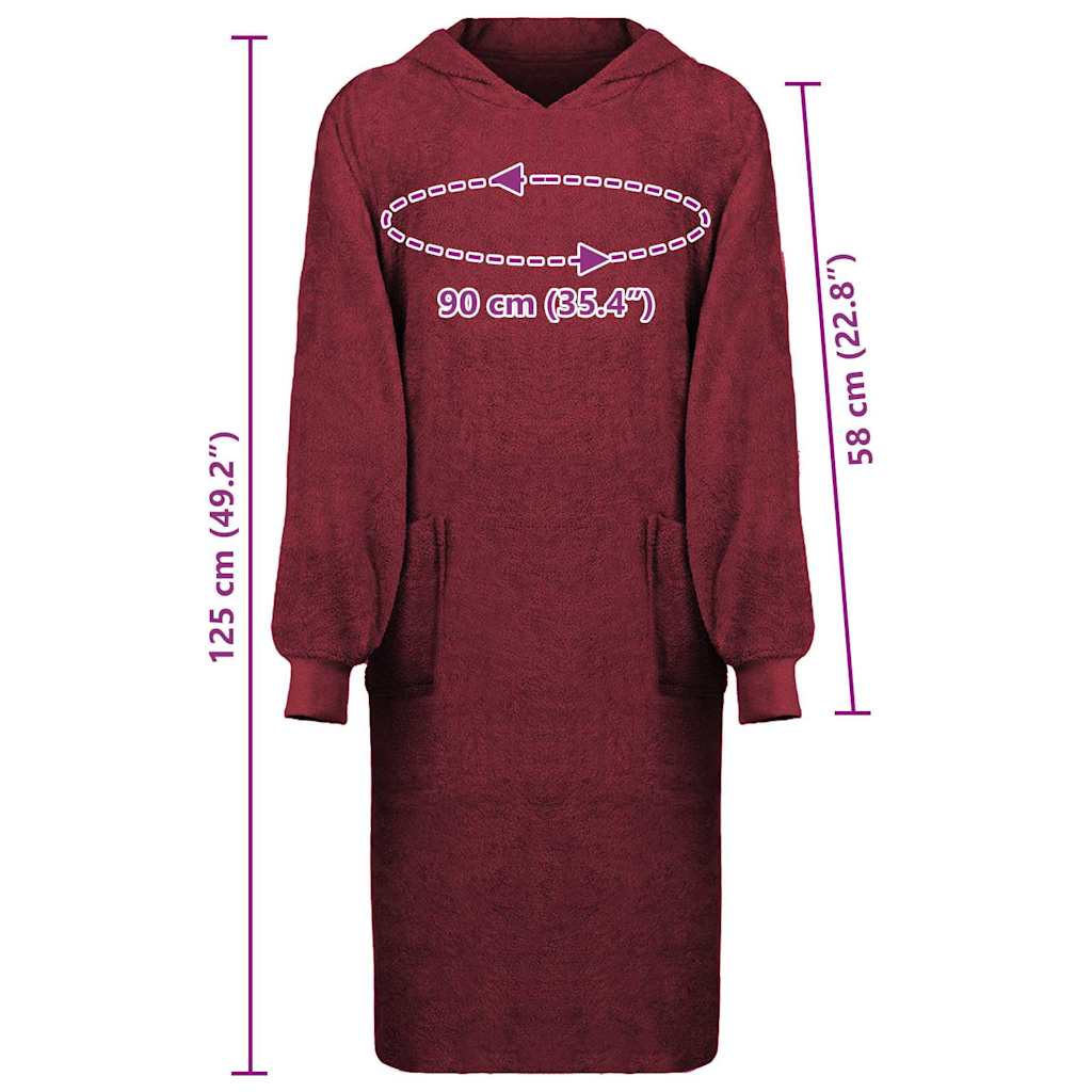 Sweat à capuche couverture KINN Rouge XL Coton