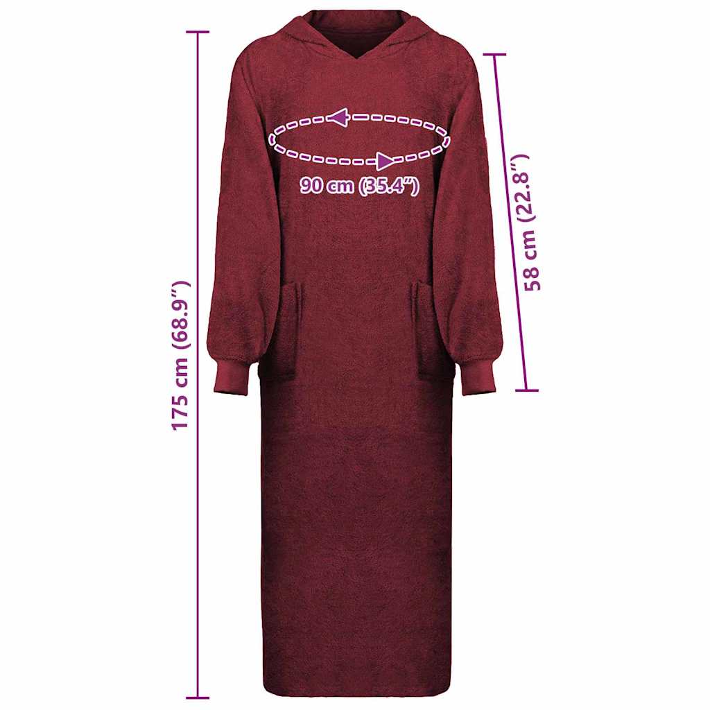 Hooded Blanket KINN Red XXL Cotton