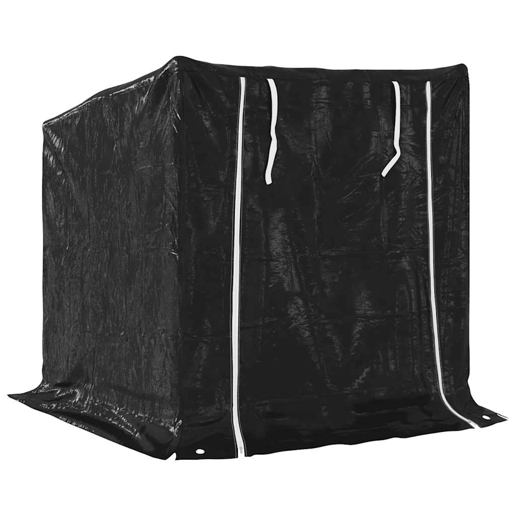Brennholzregal mit Regenschutz 100,5x100,5x110,5 cm