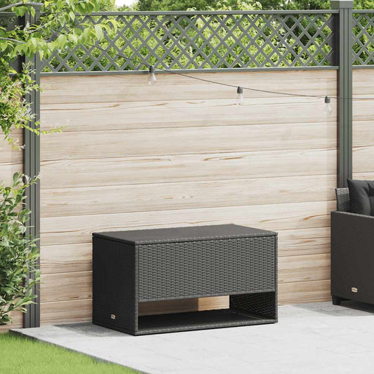 Outdoor-Kissenbox Schwarz 100x55x55,5 cm Poly Rattan