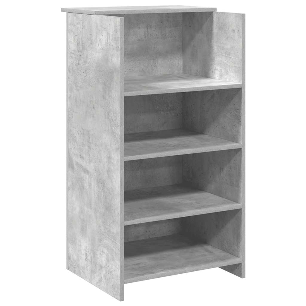Reception Desk Concrete Gray 55x50x103.5 cm Wood-based Material