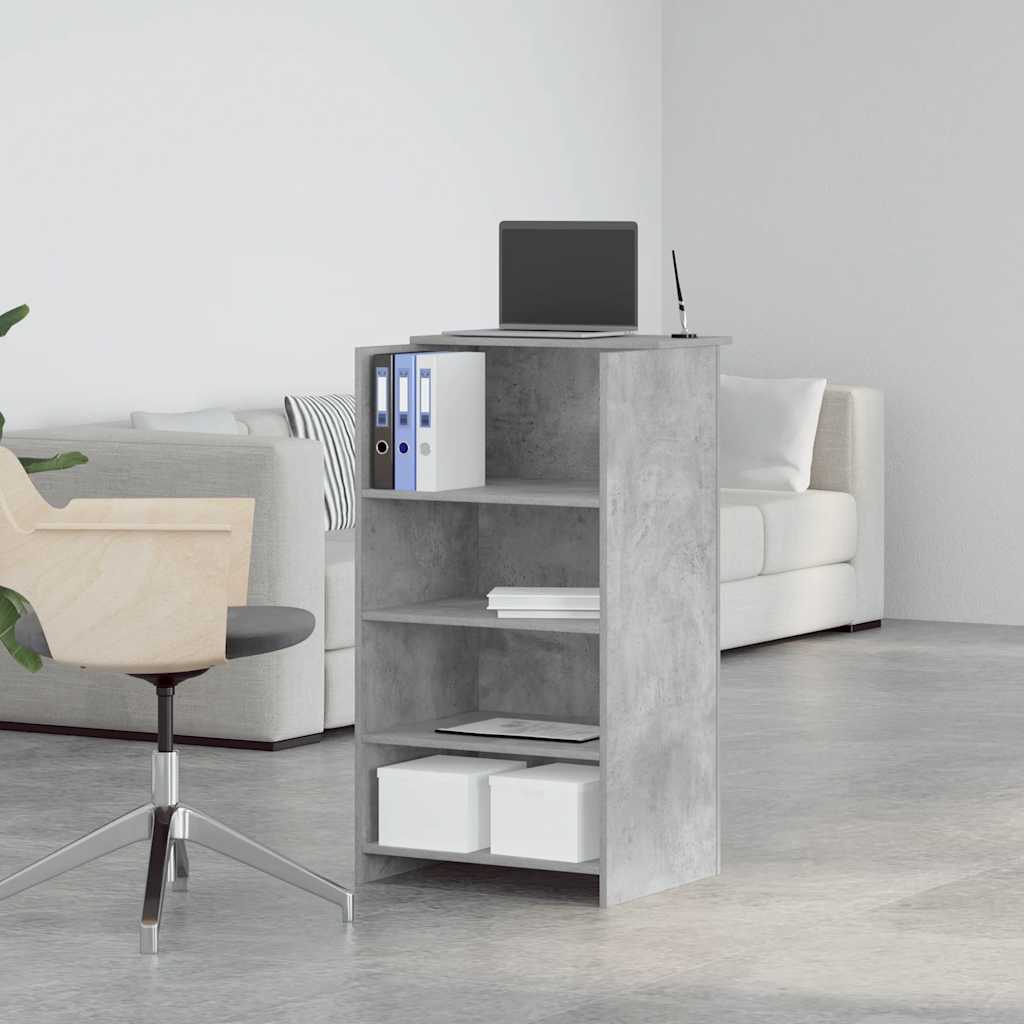Reception Desk Concrete Gray 55x50x103.5 cm Wood-based Material