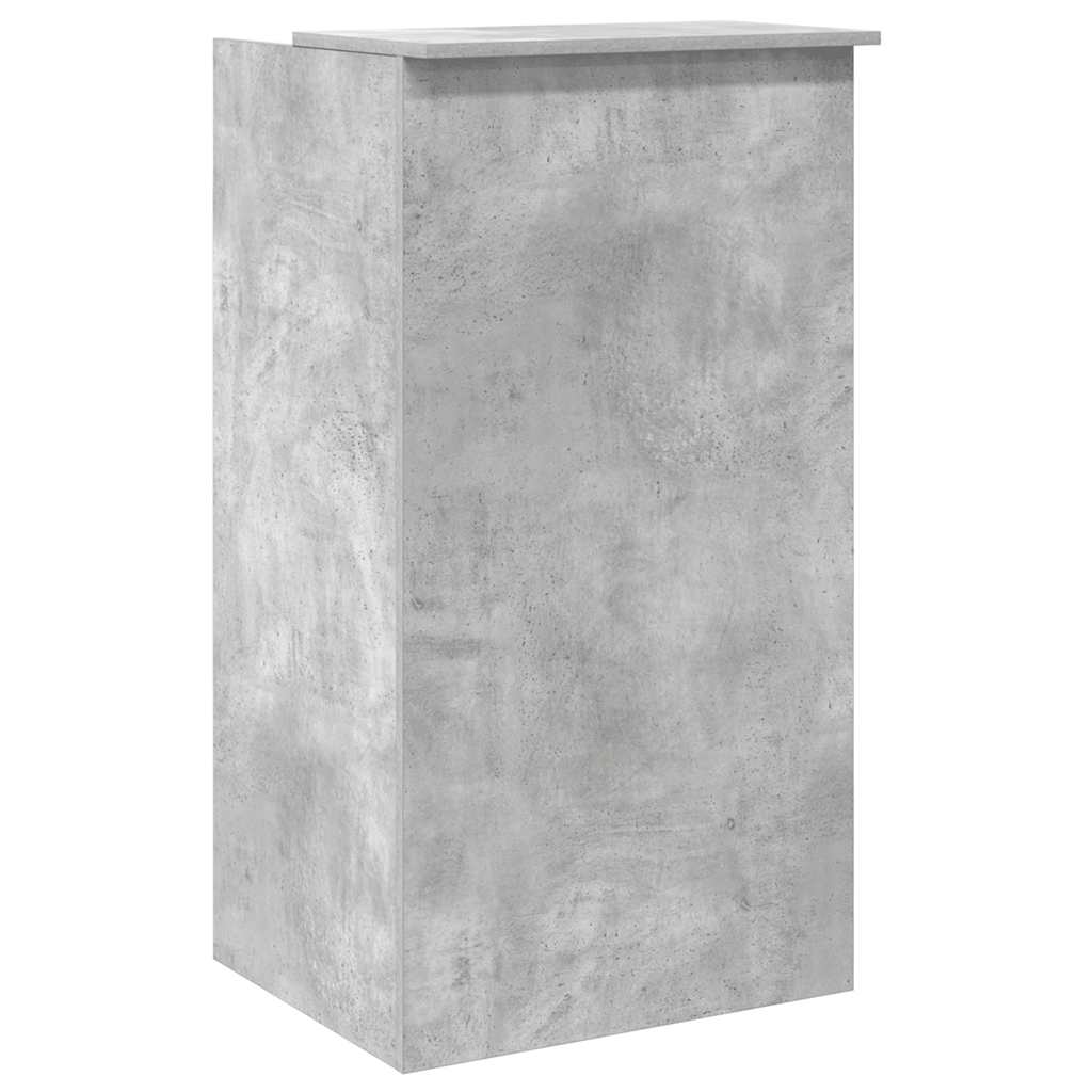 Reception Desk Concrete Gray 55x50x103.5 cm Wood-based Material