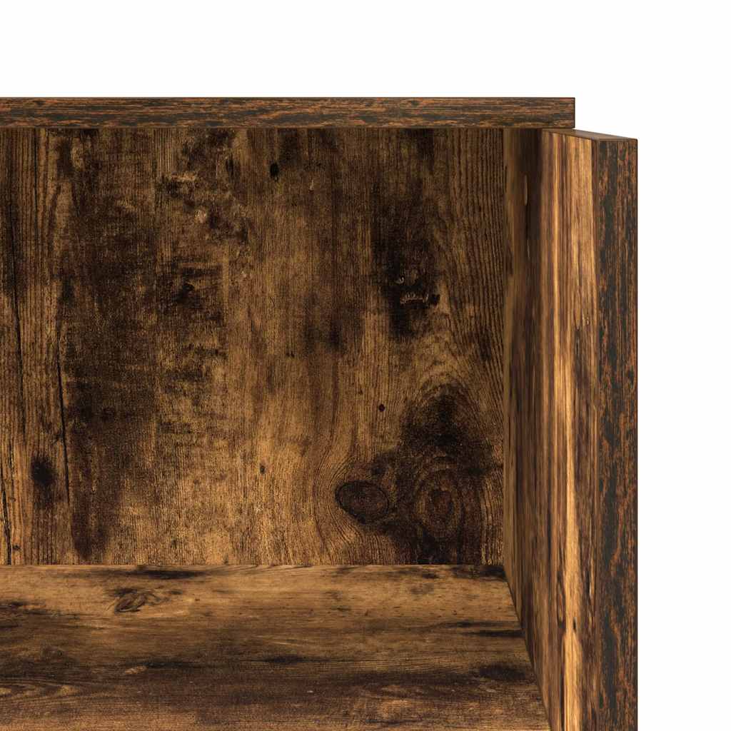 Comptoir de réception chêne fumé 55x50x103,5 cm panneau de particules