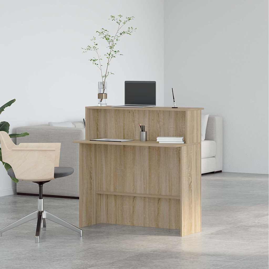 Reception Desk Sonoma Oak 100 x 50 x 103.5 cm Engineered Wood