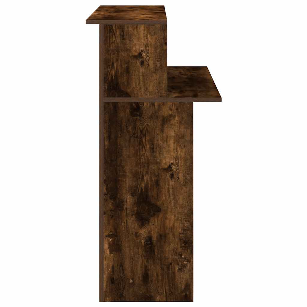 Comptoir de réception chêne fumé 100x50x103,5 cm Panneau à base de bois