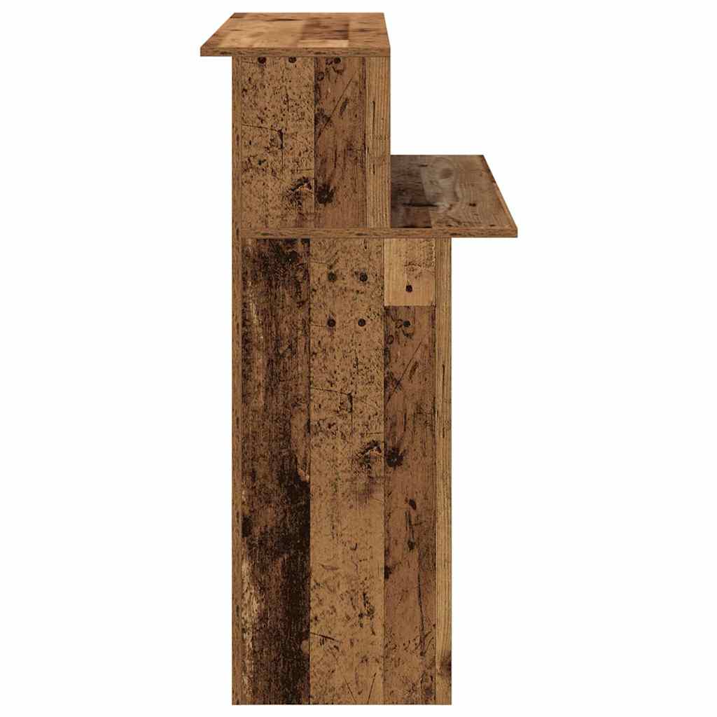 Reception Counter Reclaimed Wood Look 100x50x103.5 cm Wood Composite