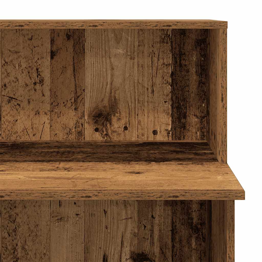 Reception Counter Reclaimed Wood Look 100x50x103.5 cm Wood Composite