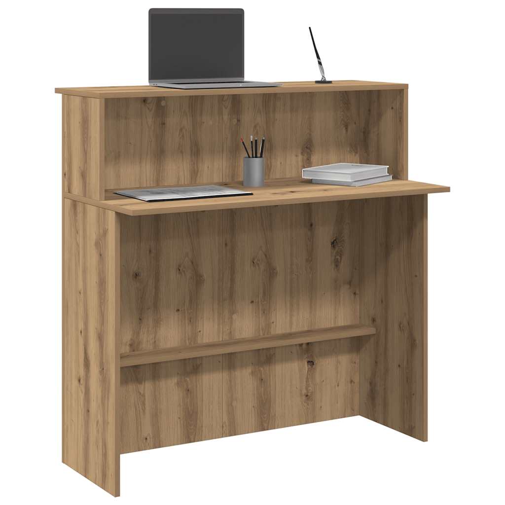 Reception desk Artisan oak 100x50x103.5 cm wood-based material