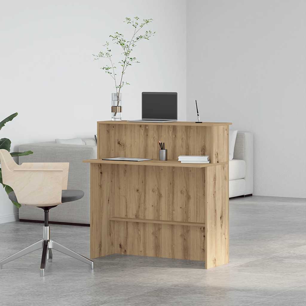 Reception desk Artisan oak 100x50x103.5 cm wood-based material