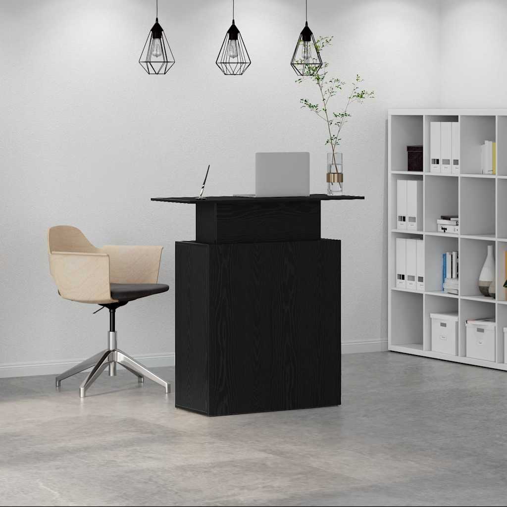 Reception Desk Black 100 x 40 x 104 cm Engineered Wood