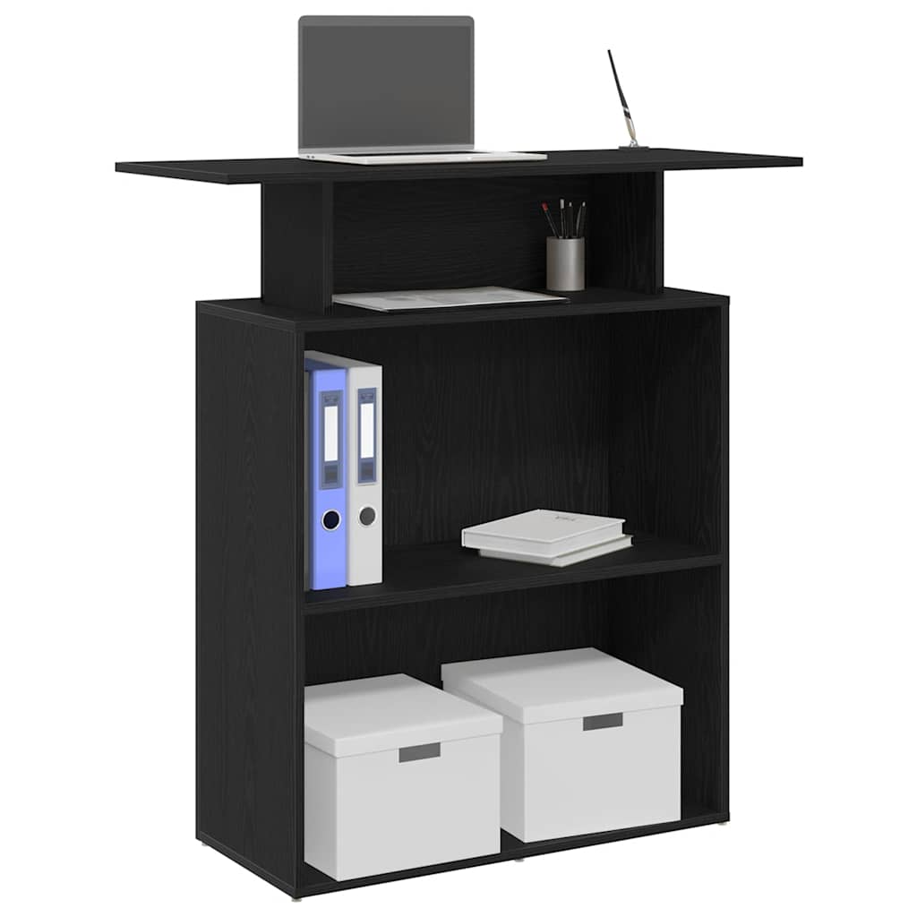 Reception Desk Black 100 x 40 x 104 cm Engineered Wood