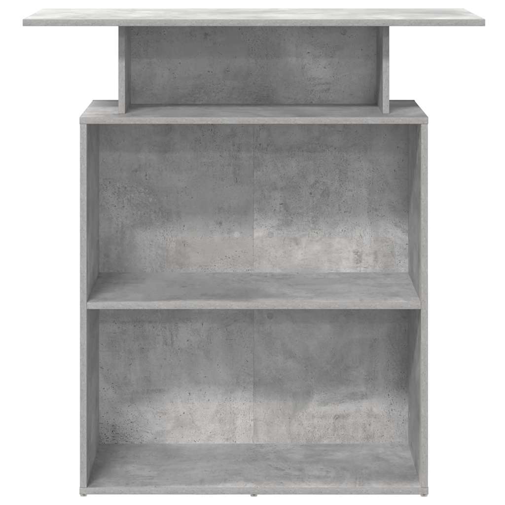 Reception Counter Concrete Grey 100x40x104 cm Engineered Wood