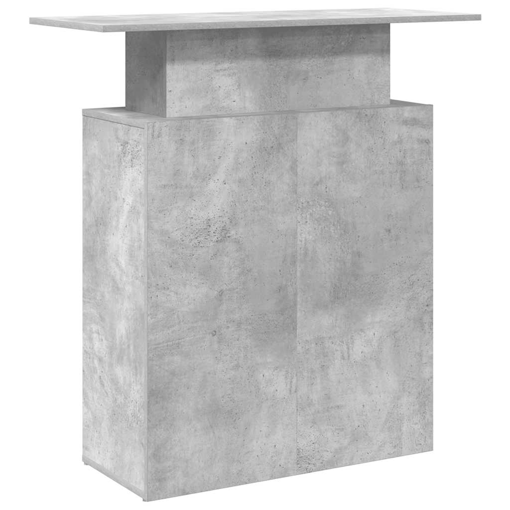 Reception Counter Concrete Grey 100x40x104 cm Engineered Wood