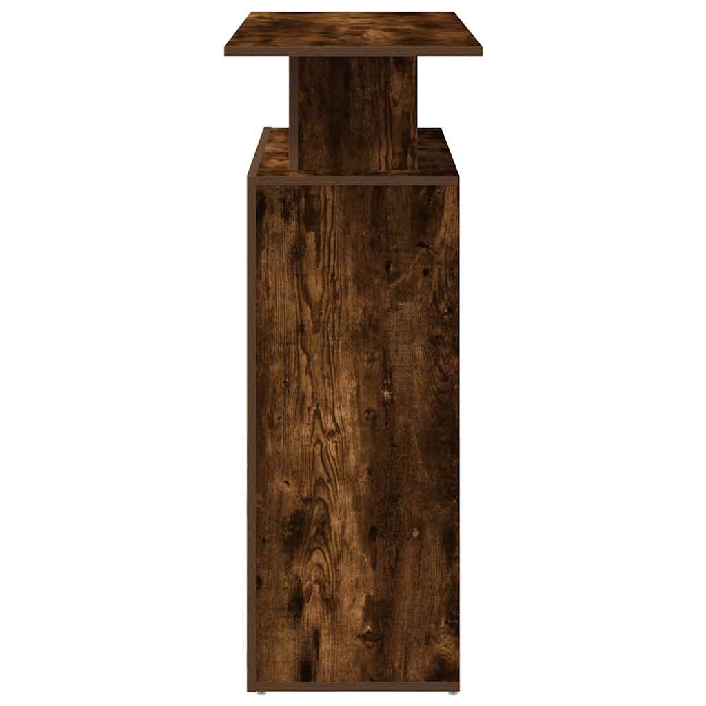 Reception desk smoked oak 100x40x104 cm wood material
