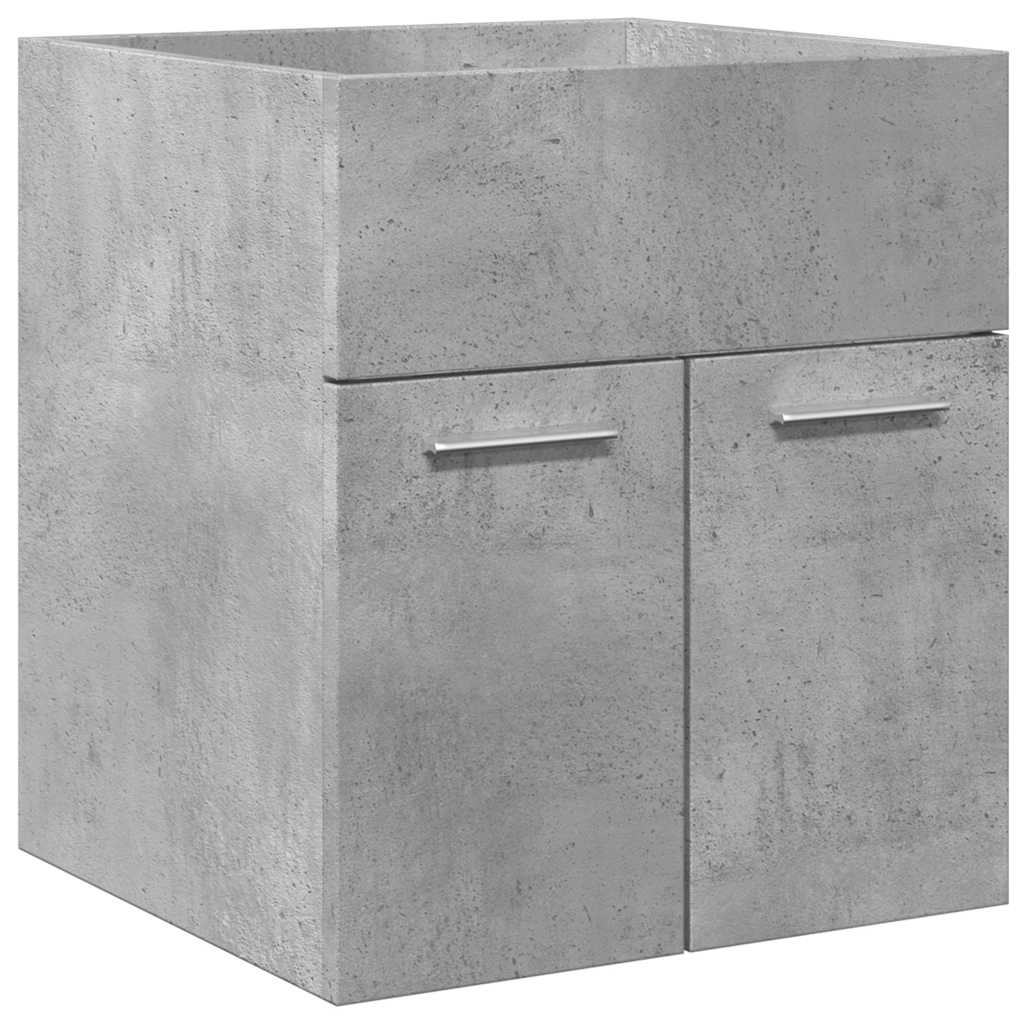 2-tlg. Badmöbel-Set Betongrau Holzwerkstoff