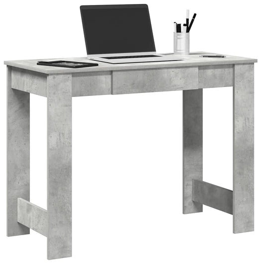 Bureau gris béton 100x45x75 cm Aggloméré