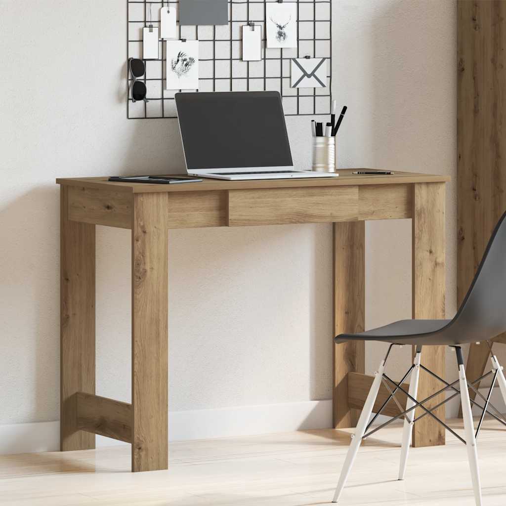 Bureau Chêne Artisan 100x45x75 cm Bois d'ingénierie