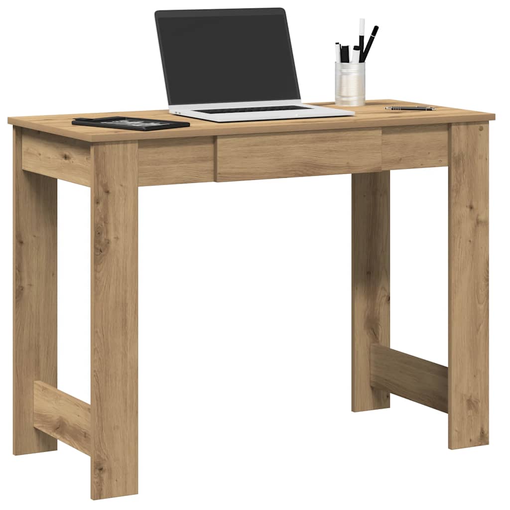 Bureau Chêne Artisan 100x45x75 cm Bois d'ingénierie