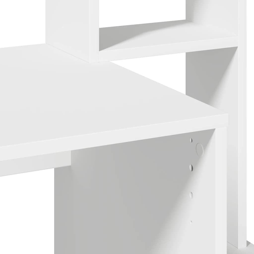 Desk with Shelf White 100x45x140 cm Engineered Wood