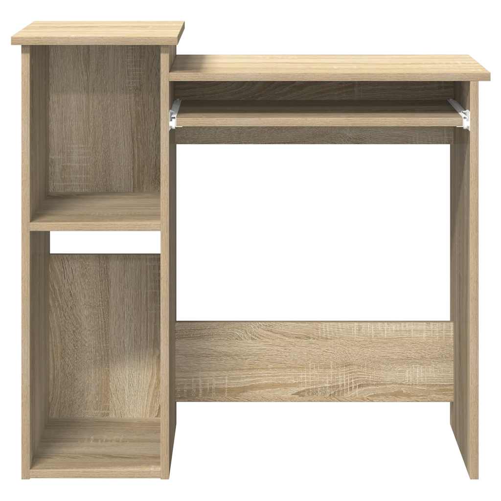 Desk with shelves Sonoma Oak 84x40x78 cm engineered wood
