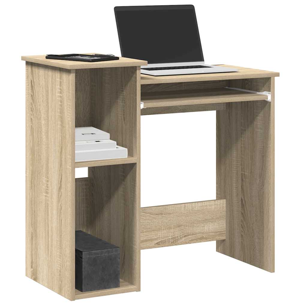 Desk with shelves Sonoma Oak 84x40x78 cm engineered wood