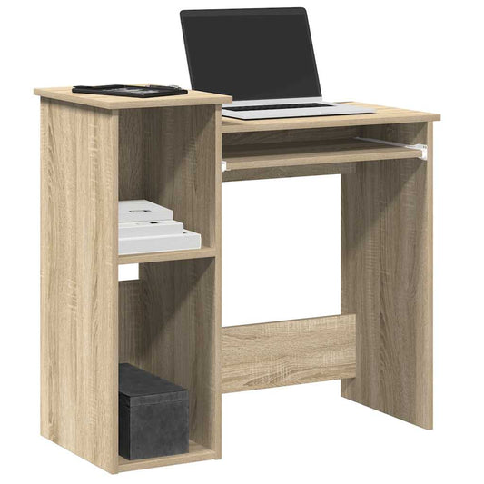 Bureau avec étagères Chêne Sonoma 84x40x78 cm Bois d'ingénierie