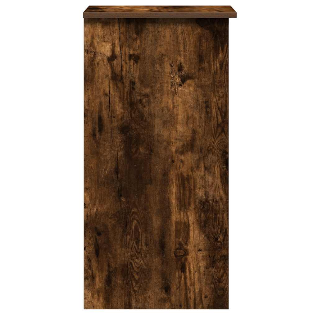 Desk with shelf smoked oak 84x40x78 cm wood-based material