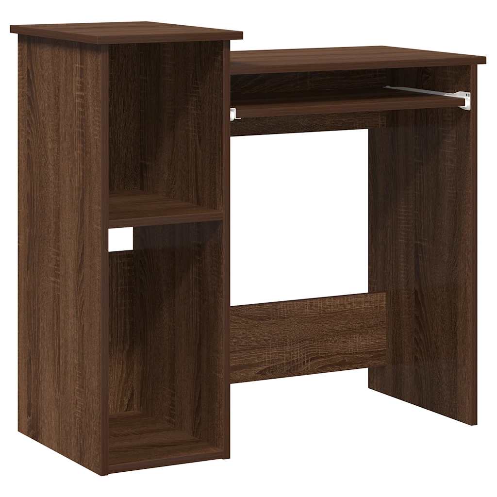 Desk with Shelf Brown Oak-Look 84x40x78 cm