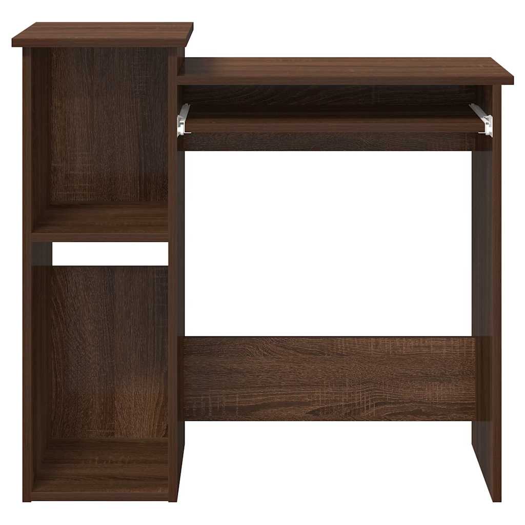 Desk with Shelf Brown Oak-Look 84x40x78 cm