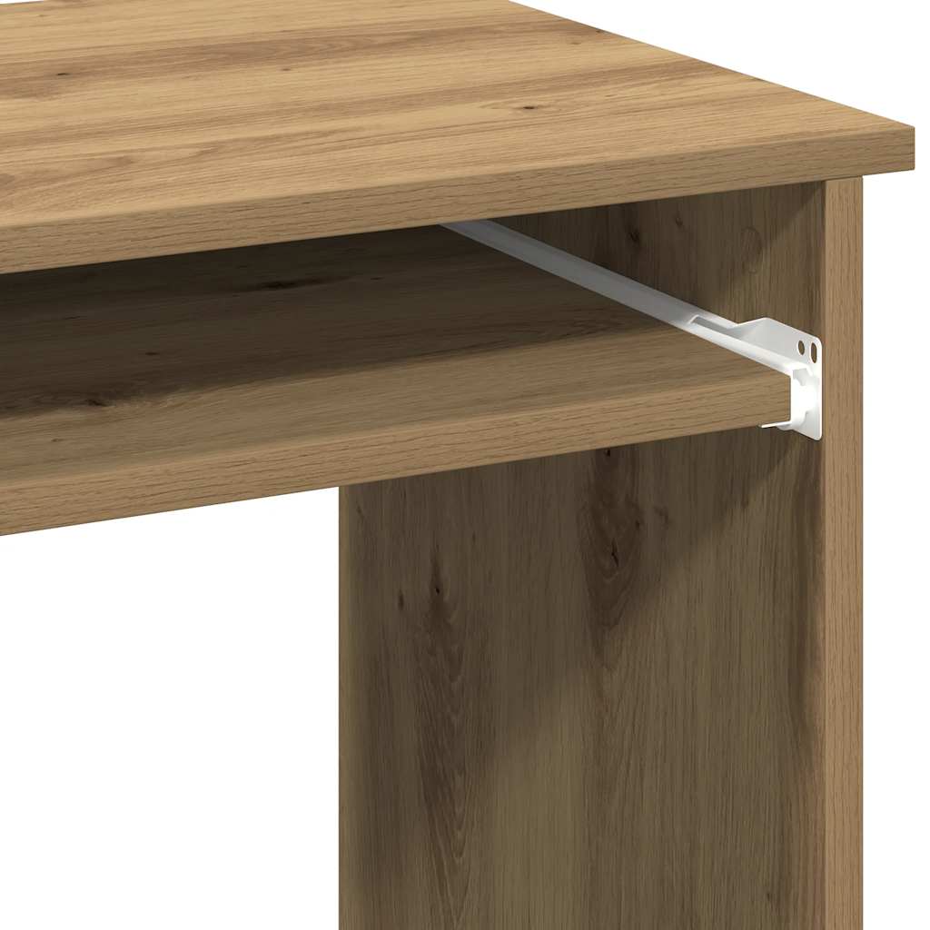 Bureau avec étagère Chêne Artisan 84x40x78cm Panneau de particules