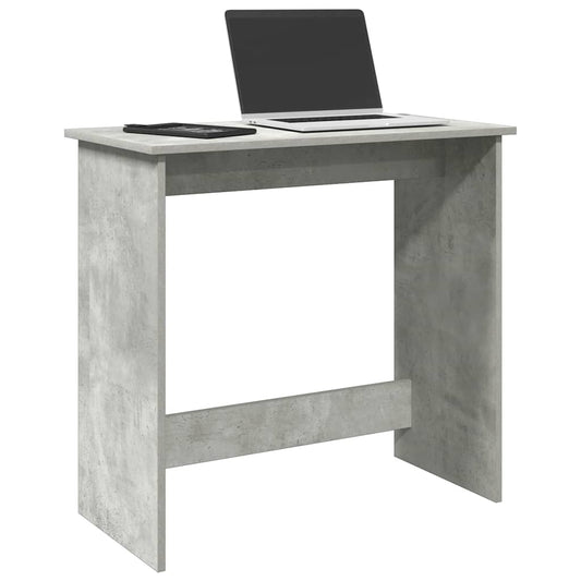 Bureau gris béton 80x40x75 cm en bois d'ingénierie