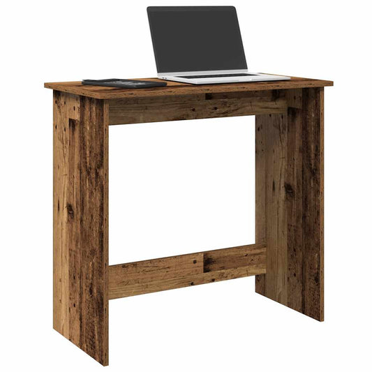 Bureau aspect bois vieilli 80x40x75 cm panneau de particules