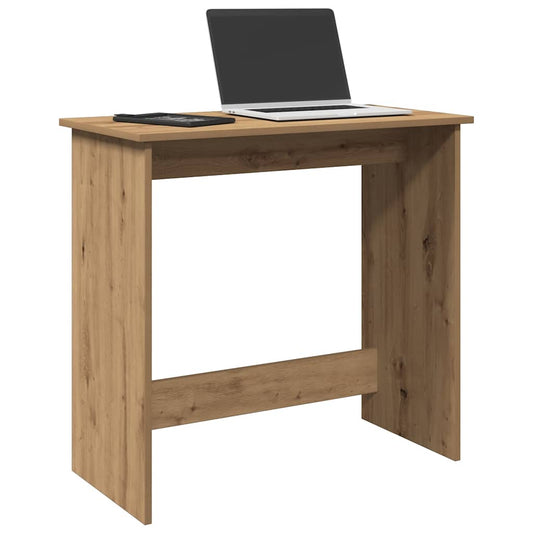 Bureau en bois d'ingénierie chêne artisan 80x40x75 cm
