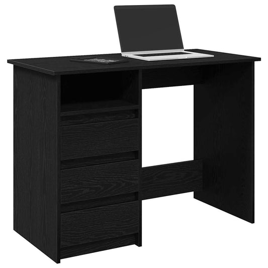 Bureau noir 102x50x75 cm en bois d'ingénierie