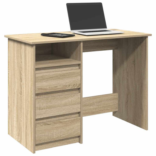 Bureau Chêne Sonoma 102x50x75 cm panneau de particules