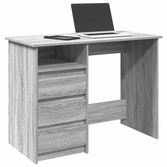 Bureau gris Sonoma 102x50x75 cm Bois d'ingénierie