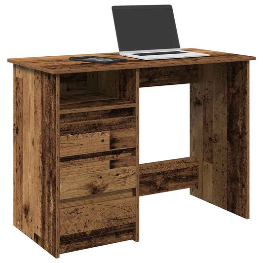 Bureau aspect vieux bois 102x50x75 cm Matériau à base de bois