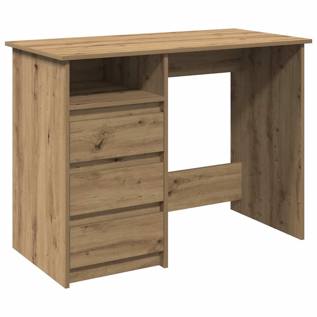 Bureau Chêne Artisan 102x50x75 cm Bois d'ingénierie