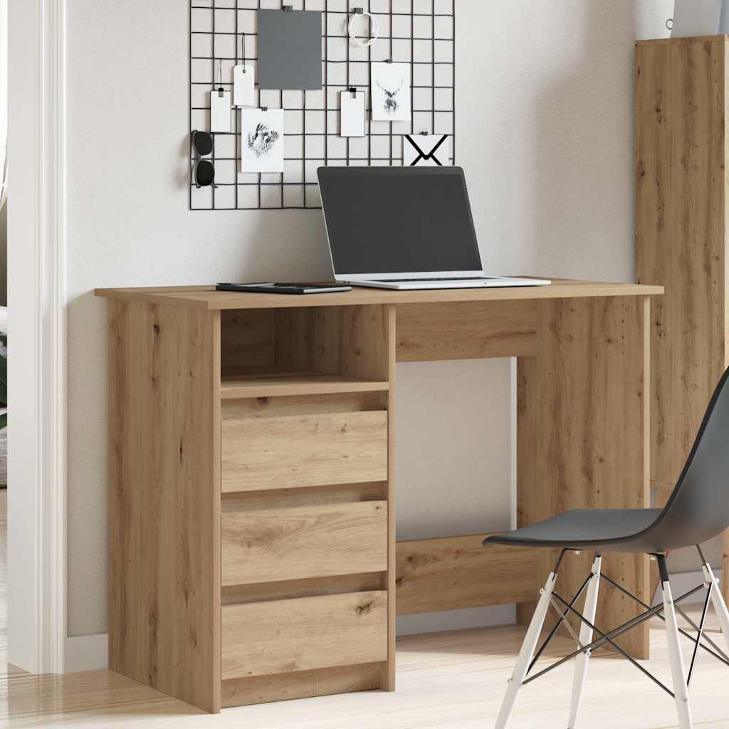 Bureau Chêne Artisan 102x50x75 cm Bois d'ingénierie
