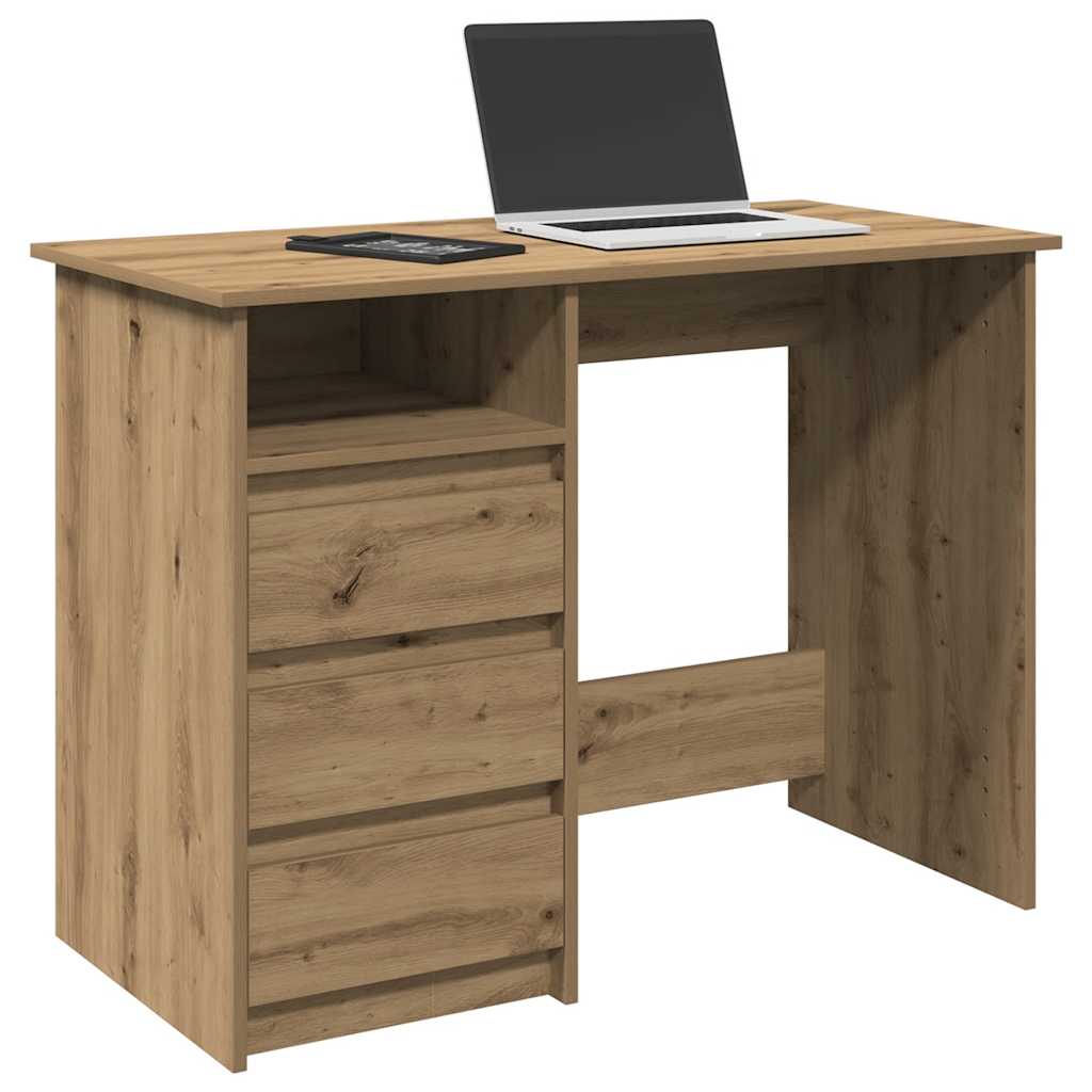 Bureau Chêne Artisan 102x50x75 cm Bois d'ingénierie