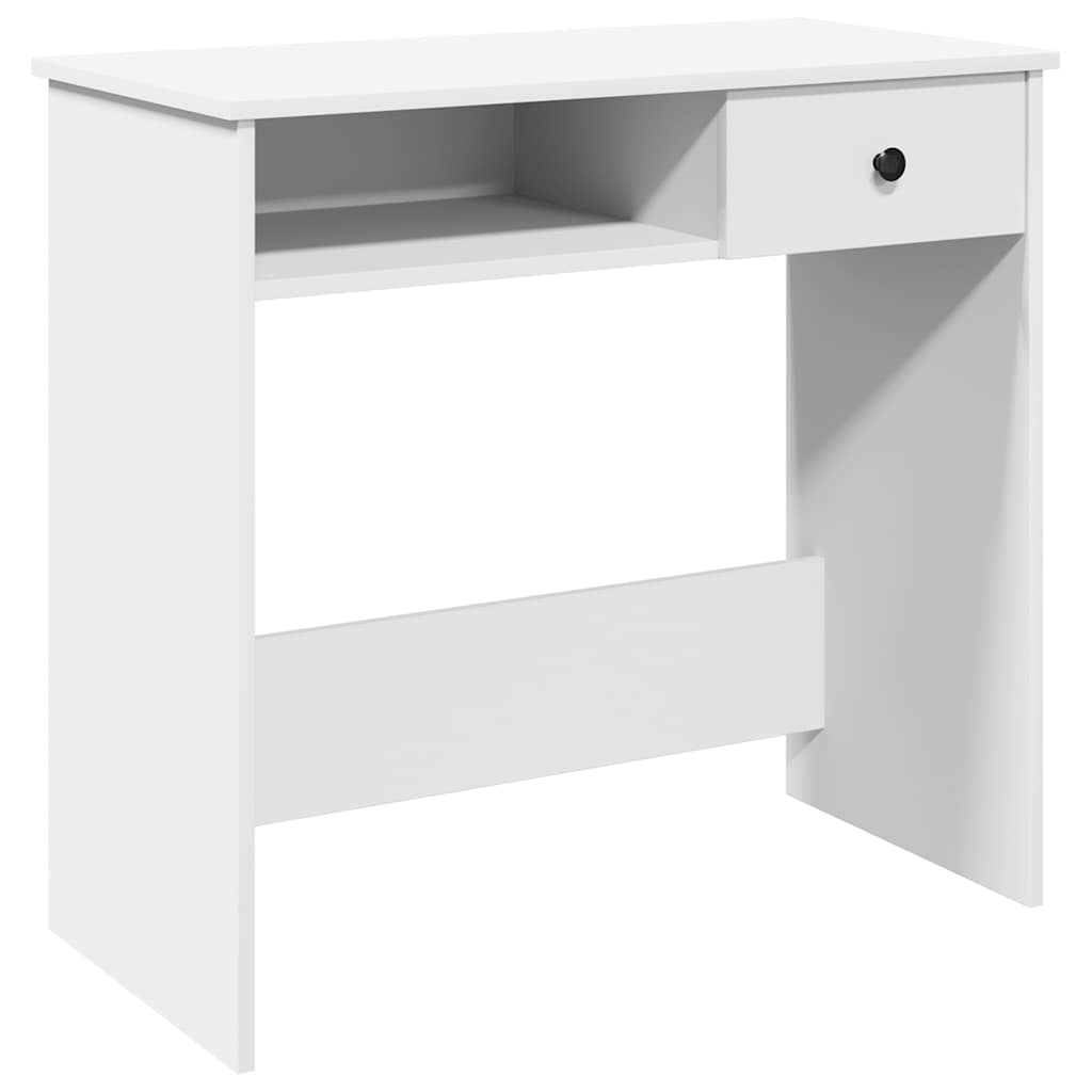 Bureau blanc 80×40×75 cm en bois d'ingénierie